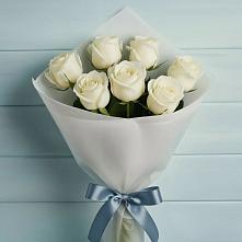 Букет 7 Белых роз Эдлесс Лав в Култук