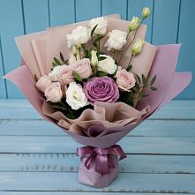 Букет цветов из:  Розы и Лизиантусы в Култук