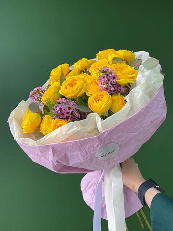 Букет Кустовые желтые розы в Култук
