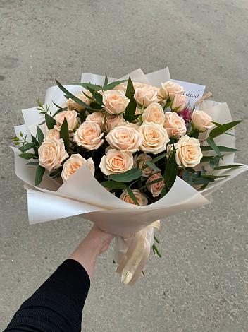 Букет Кремовые розы Латте в Култук
